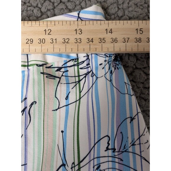 Tehama by Nancy Haley Skort Blue Floral Print Pockets Golf Size 4 Stretch - Picture 14 of 14